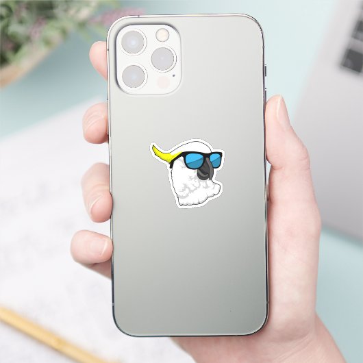 Sticker Parrot with Sunglasses (Téléphone)