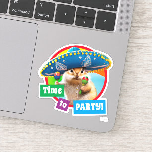 Sticker Parti Chipmunk En Sombrero