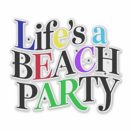 STICKER PARTI DE PLAGE (Devant)