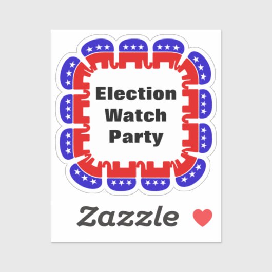 Sticker Parti républicain de surveillance des élections (Feuille)