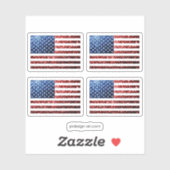 Sticker PARTIES SCINTILLANT américaines drapeau rouge bleu (Feuille)