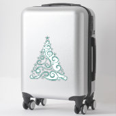 Sticker Parties scintillant Aqua Faux | Arbre à branches d (Sur valise)