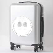 Sticker Parties scintillant Argent Pieds Salon COVID Dista (Sur valise)