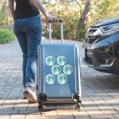 Sticker Parties scintillant Argent & Turquoise 40e anniver (Valise Insitu)