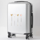 Sticker Parties scintillant d'or Chaînes cardiaques en gla (Sur valise)
