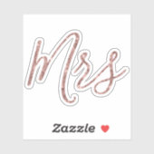 Sticker Parties scintillant d'or rose Mme Vinyl Coupé (Feuille)