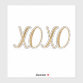 Sticker Parties scintillant d'or XOXO (Feuille)