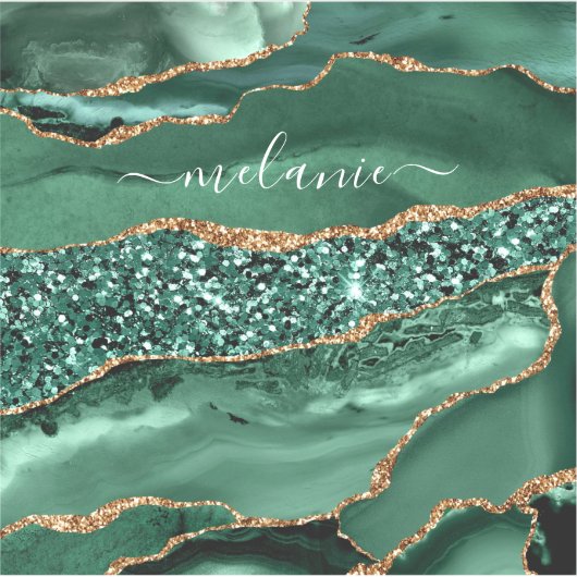 Sticker Parties scintillant en or Emerald Green No (Devant)