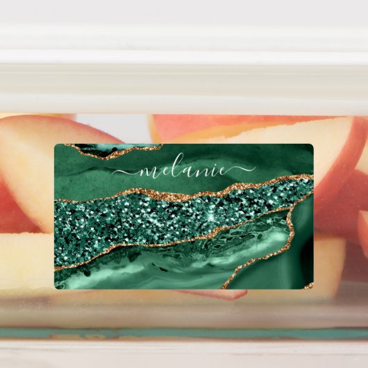Sticker Parties scintillant en or Emerald Green No (Apposé)