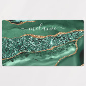 Sticker Parties scintillant en or Emerald Green No (Design 2)