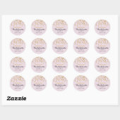 Sticker Parties scintillant en or rose confetti Ba (Feuille)