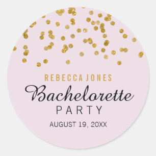 Sticker Parties scintillant en or rose confetti Ba