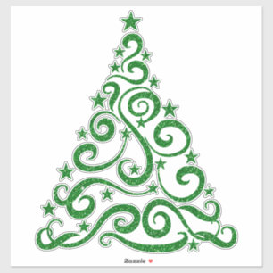 Sticker Parties scintillant Green Faux Arbre à branches