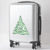 Sticker Parties scintillant Green Faux | Arbre à branches  (Sur valise)