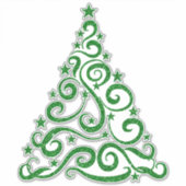 Sticker Parties scintillant Green Faux | Arbre à branches  (Devant)