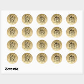 Sticker - Parties scintillant Or Elle A Dit Oui (Feuille)