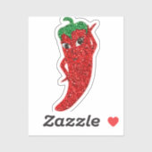 Sticker Parties scintillant Red Hot Pepper Diva (Feuille)