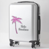 Sticker Parties scintillant rose étincelle Tropical Palm T (Sur valise)