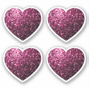 Sticker Parties scintillant rose foncé brillant