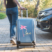 Sticker Parties scintillant rose Palm Tree Gold Love (Valise Insitu)