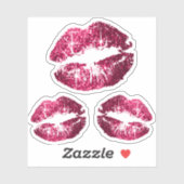 Sticker Parties scintillant roses chaudes - Kiss-Cut (Feuille)