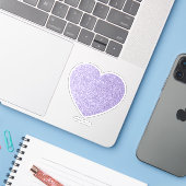 Sticker Parties scintillant violet ultra violet brillant c (Ordinateur portable avec iPhone)