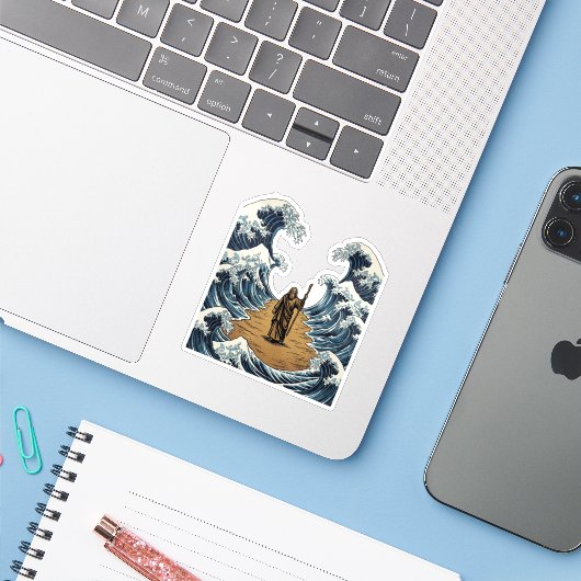 Sticker Parting the Sea  (Ordinateur portable avec iPhone)