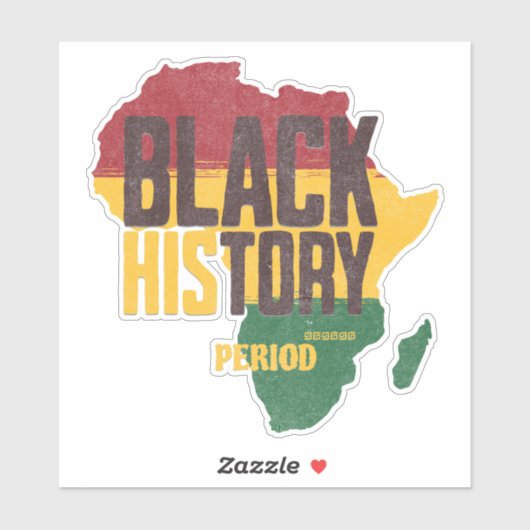 Sticker Partisan de la carte de l'Afrique de la période de (Feuille)