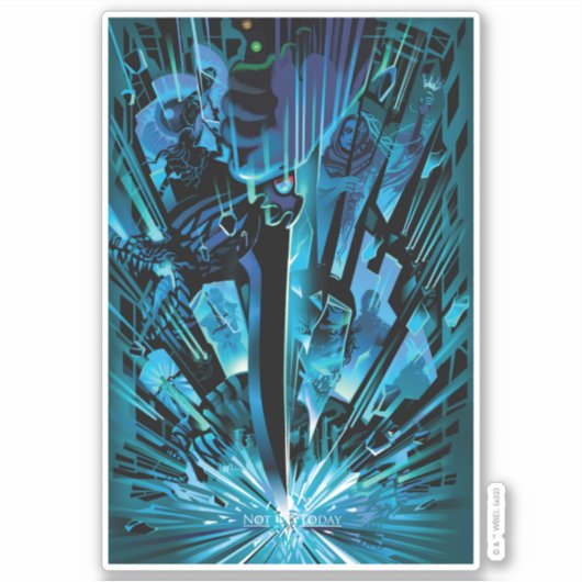 Sticker Pas aujourd'hui (Devant)