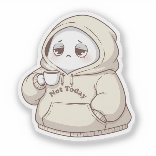 Sticker pas aujourd'hui (Devant)