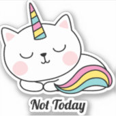 Sticker Pas aujourd'hui mignonne Unikitty (Devant)