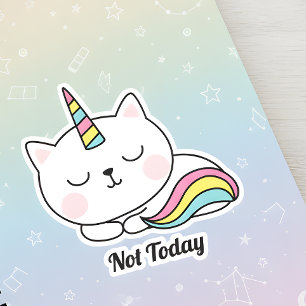 Sticker Pas aujourd'hui mignonne Unikitty