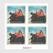 Sticker Pas aujourd'hui Satan Matthew 4:10 (Feuille)