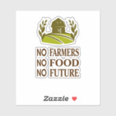Sticker pas d'agriculteurs pas de nourriture pas d'avenir (Feuille)