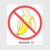 Sticker Pas d'autocollant de bananes (Feuille)