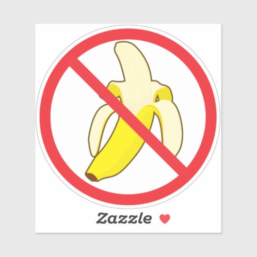 Sticker Pas d'autocollant de bananes (Feuille)