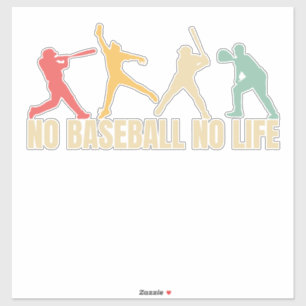 Sticker Pas de baseball, pas de vie Funny Baseball