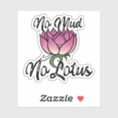 Sticker Pas de boue Pas de lotus (Feuille)
