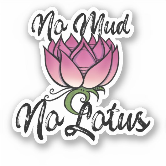 Sticker Pas de boue Pas de lotus (Devant)