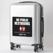 Sticker Pas de cale de vitrine de toilettes publiques (Sur valise)
