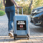 Sticker Pas de cale de vitrine de toilettes publiques (Valise Insitu)