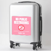 Sticker Pas de cale de vitrine de toilettes publiques (Sur valise)