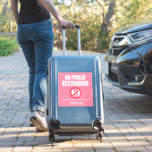 Sticker Pas de cale de vitrine de toilettes publiques (Valise Insitu)