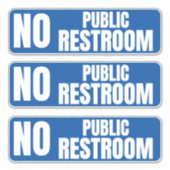 Sticker Pas de cale de vitrine de toilettes publiques (Devant)