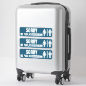 Sticker Pas de cale de vitrine de toilettes publiques (Sur valise)