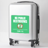Sticker Pas de cale de vitrine de toilettes publiques (Sur valise)