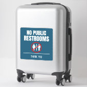 Sticker Pas de cale de vitrine de toilettes publiques (Sur valise)