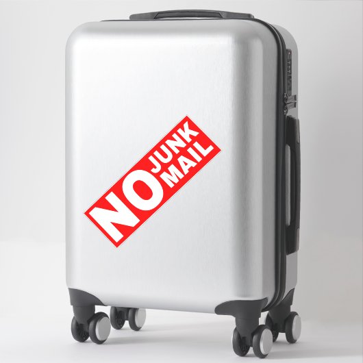 Sticker Pas de courrier indésirable - Rouge (Sur valise)