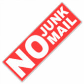 Sticker Pas de courrier indésirable - Rouge (Devant)