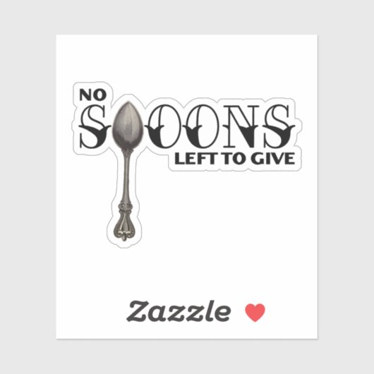 Sticker Pas De Cuillères À Donner (Feuille)